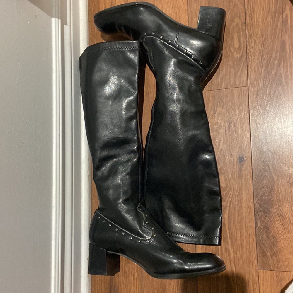 Franco Sarto Leather heeled boots